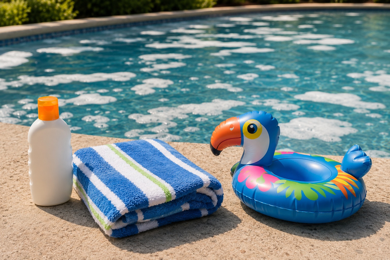 Medición relacionada con espuma en piscina