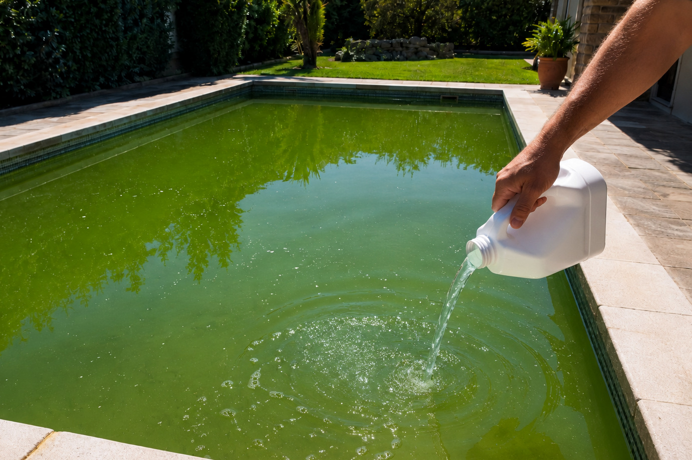 Aplicación gradual de producto para equilibrar el agua