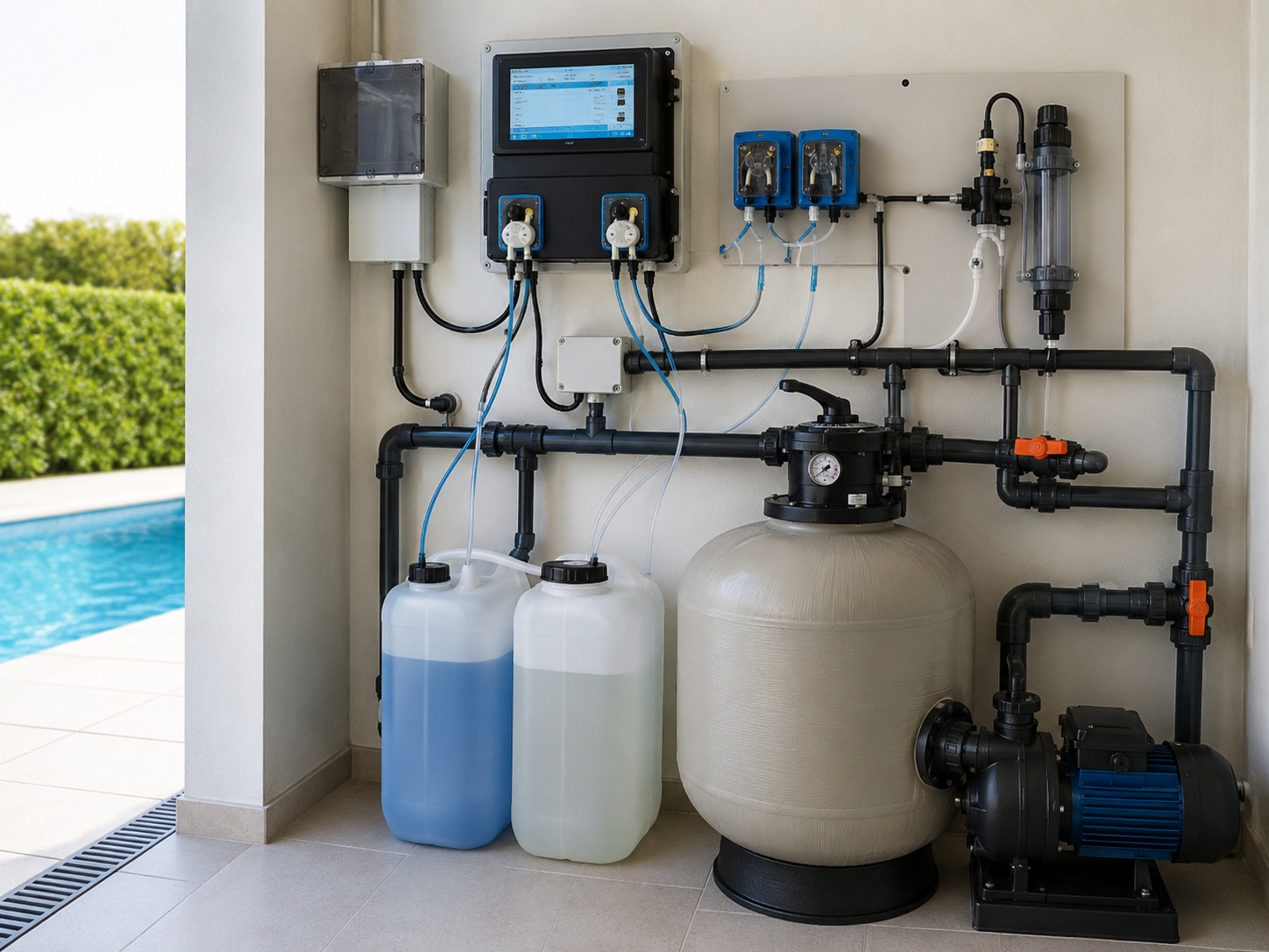 Proceso de ORP en piscina
