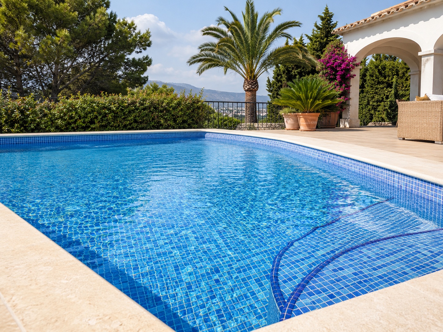 Proceso de piscina durante ola de calor