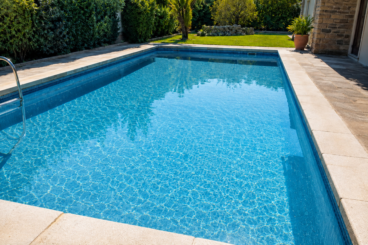 Piscina clara y lista para la temporada de verano