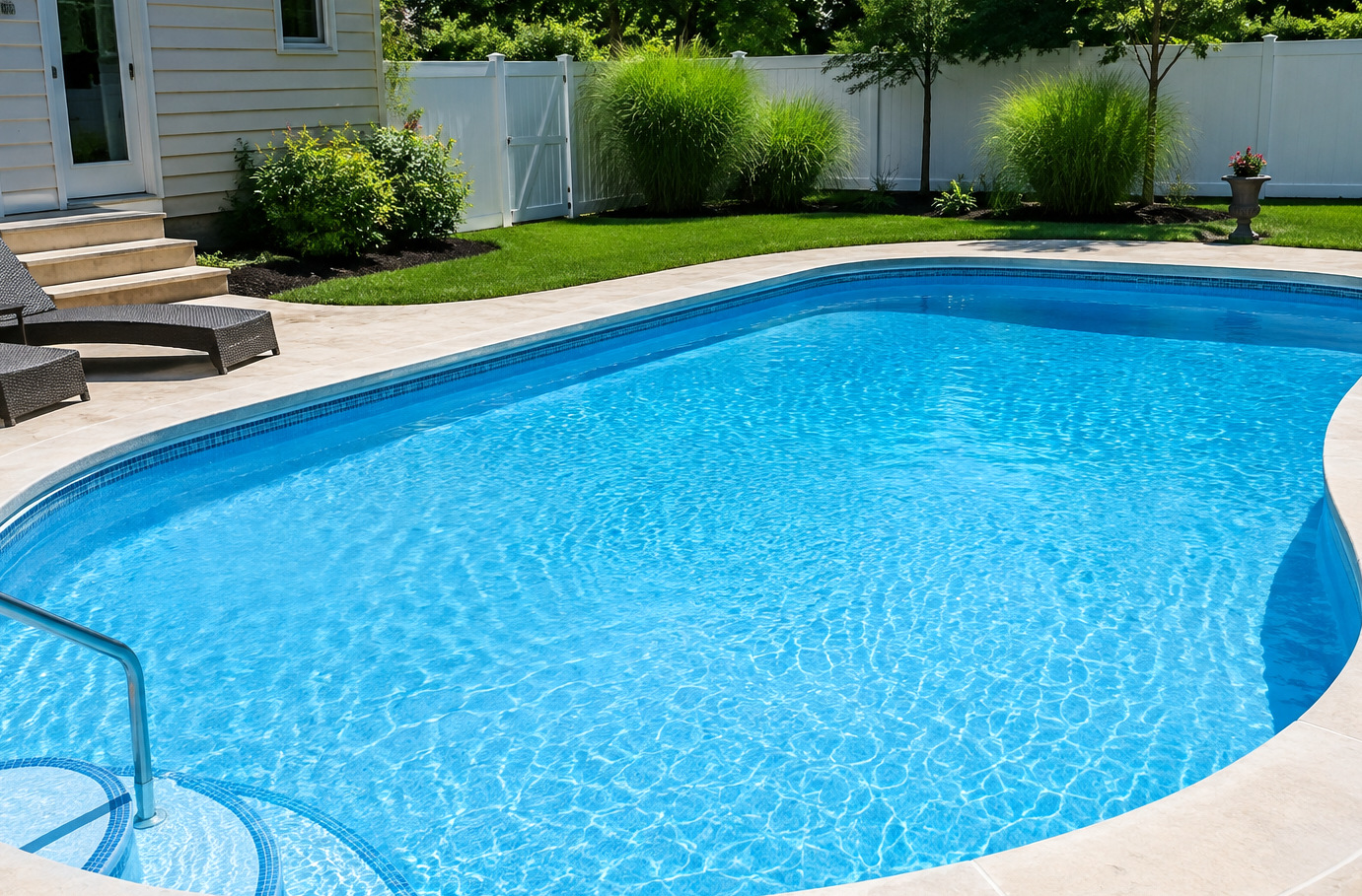 Piscina con circulación normal después de reparar la bomba
