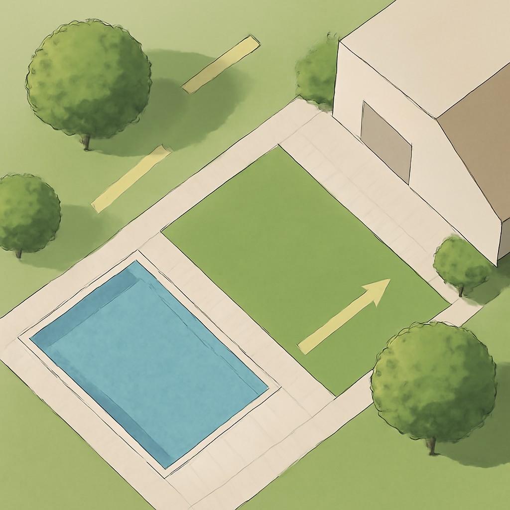 elegir la orientación de una piscina - image 2
