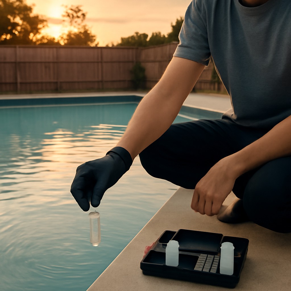 piscina con cloro bajo