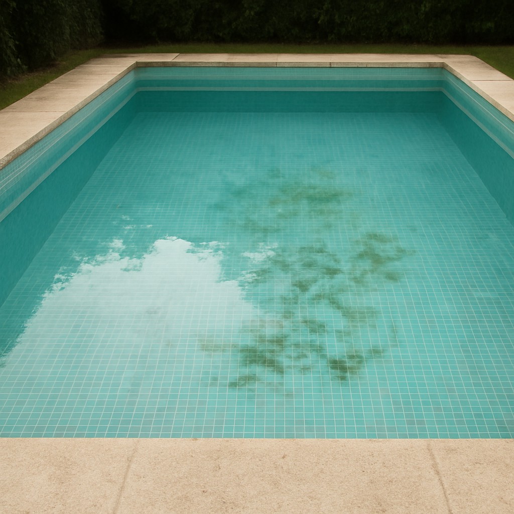 eliminar manchas de cobre del fondo de la piscina