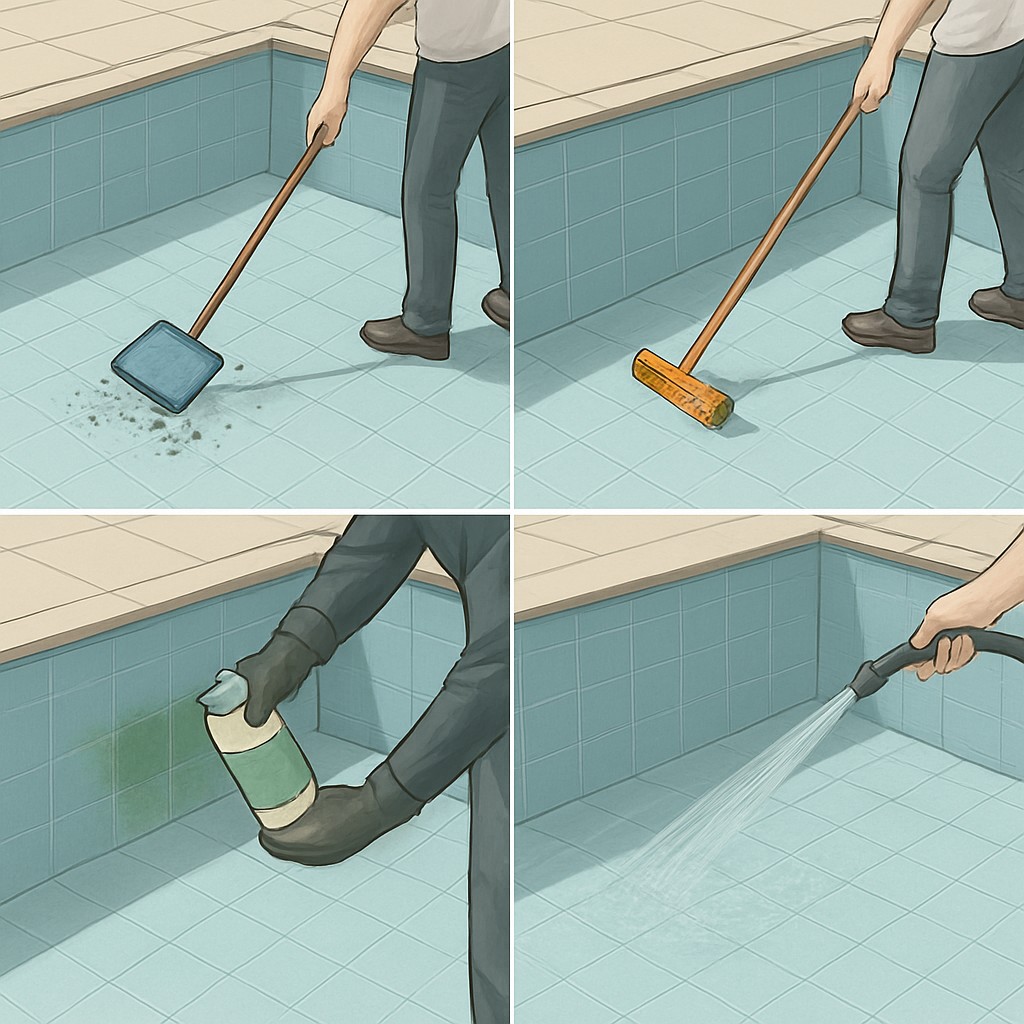 limpiar y desinfectar una piscina vacía - image 2
