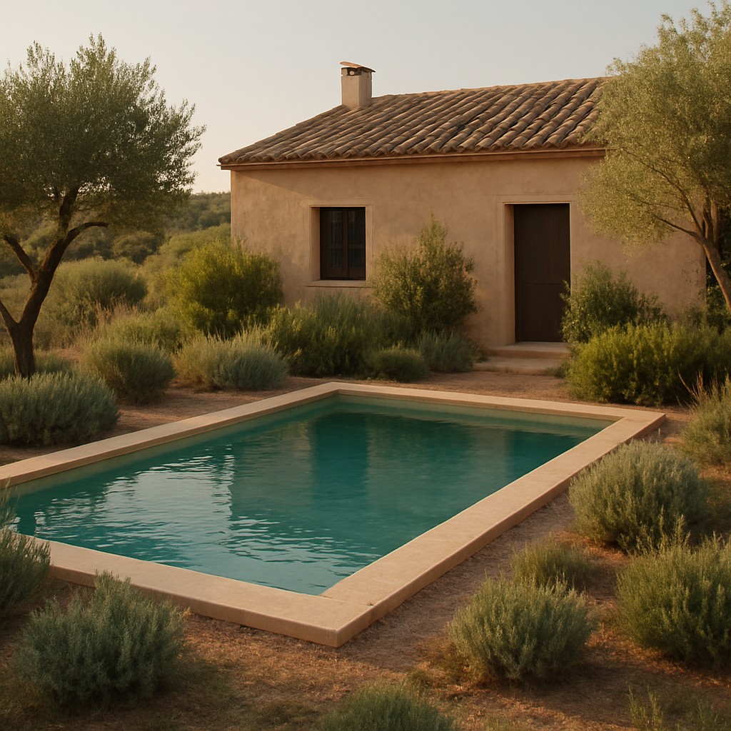piscina en suelo rústico en España