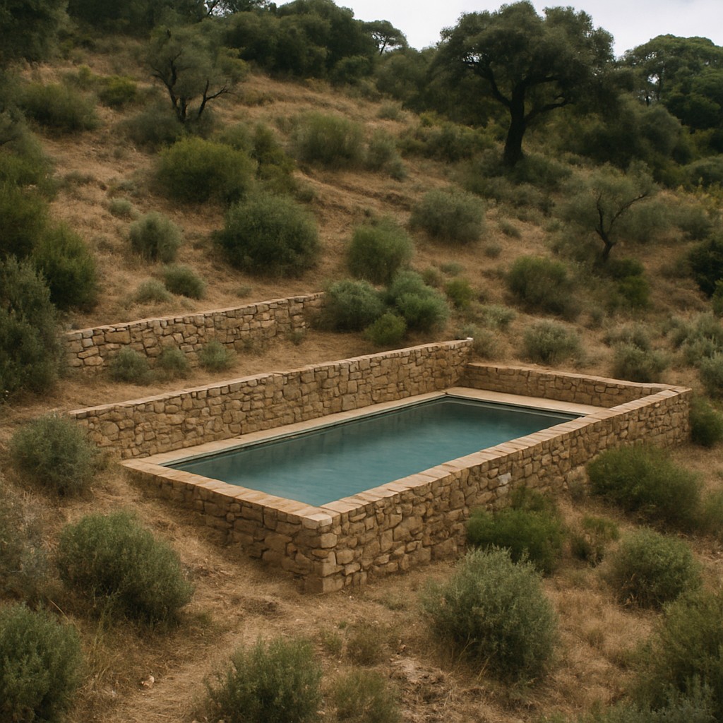 piscina en suelo rústico en España - image 3